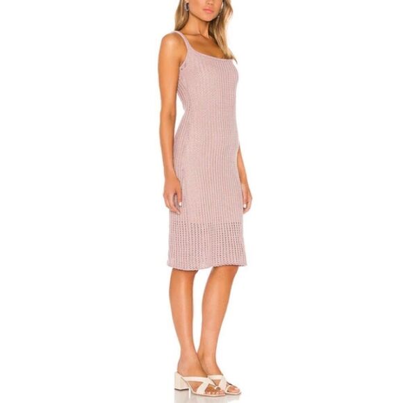 LPA Olenna Sleeveless Knit Lined Dress in Mauve Size Medium - Picture 2 of 11